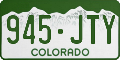 CO license plate 945JTY