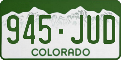 CO license plate 945JUD