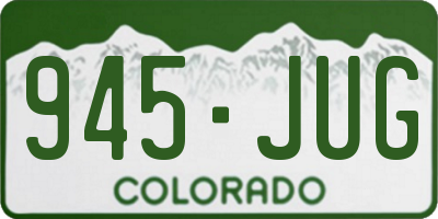 CO license plate 945JUG