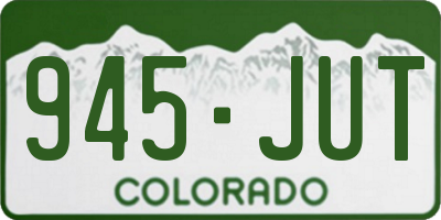 CO license plate 945JUT