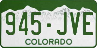 CO license plate 945JVE