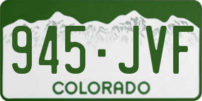 CO license plate 945JVF