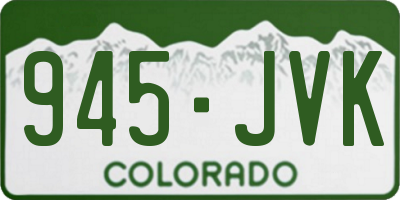 CO license plate 945JVK