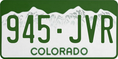 CO license plate 945JVR
