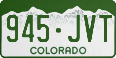 CO license plate 945JVT
