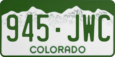 CO license plate 945JWC
