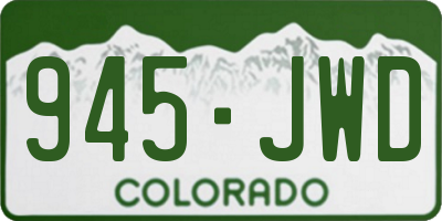CO license plate 945JWD