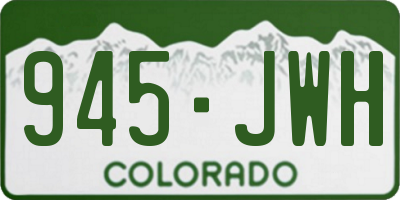 CO license plate 945JWH
