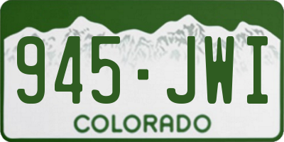 CO license plate 945JWI