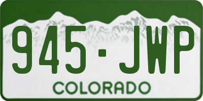 CO license plate 945JWP