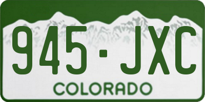 CO license plate 945JXC