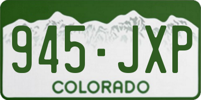 CO license plate 945JXP