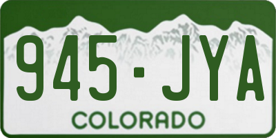 CO license plate 945JYA
