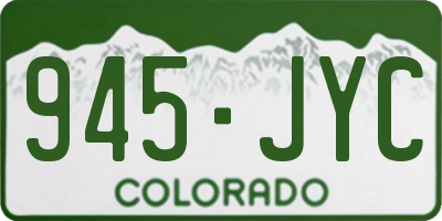 CO license plate 945JYC