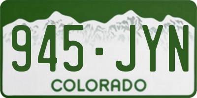 CO license plate 945JYN
