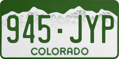 CO license plate 945JYP