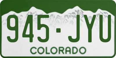 CO license plate 945JYU