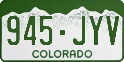 CO license plate 945JYV