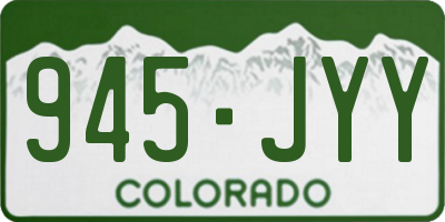 CO license plate 945JYY