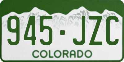 CO license plate 945JZC