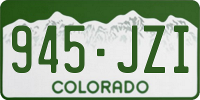 CO license plate 945JZI