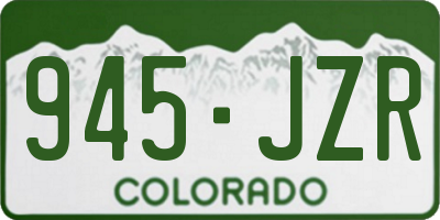 CO license plate 945JZR