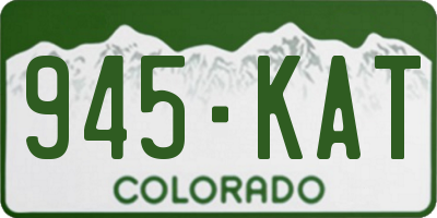 CO license plate 945KAT