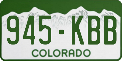 CO license plate 945KBB