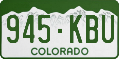 CO license plate 945KBU