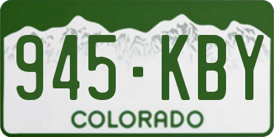 CO license plate 945KBY