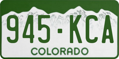 CO license plate 945KCA