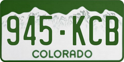 CO license plate 945KCB
