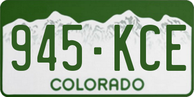 CO license plate 945KCE