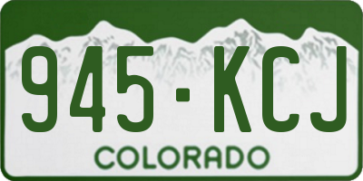 CO license plate 945KCJ
