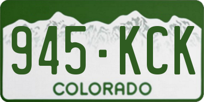 CO license plate 945KCK
