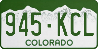 CO license plate 945KCL