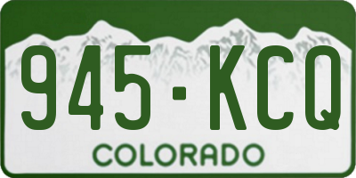 CO license plate 945KCQ