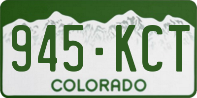 CO license plate 945KCT
