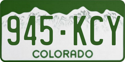 CO license plate 945KCY