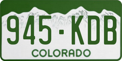 CO license plate 945KDB