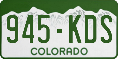 CO license plate 945KDS