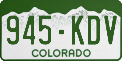 CO license plate 945KDV