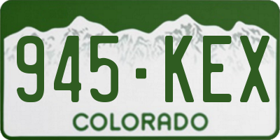 CO license plate 945KEX