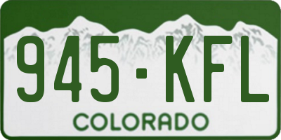 CO license plate 945KFL