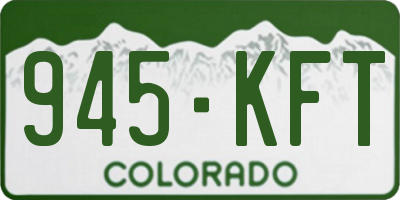 CO license plate 945KFT