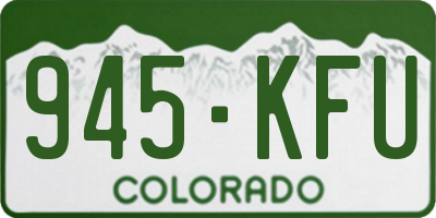 CO license plate 945KFU