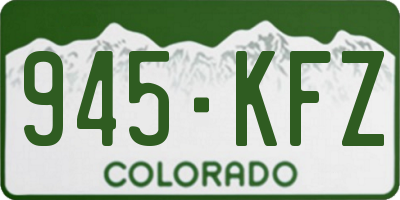 CO license plate 945KFZ