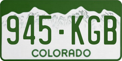 CO license plate 945KGB
