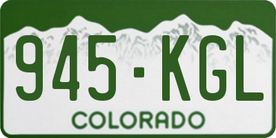 CO license plate 945KGL