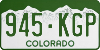 CO license plate 945KGP